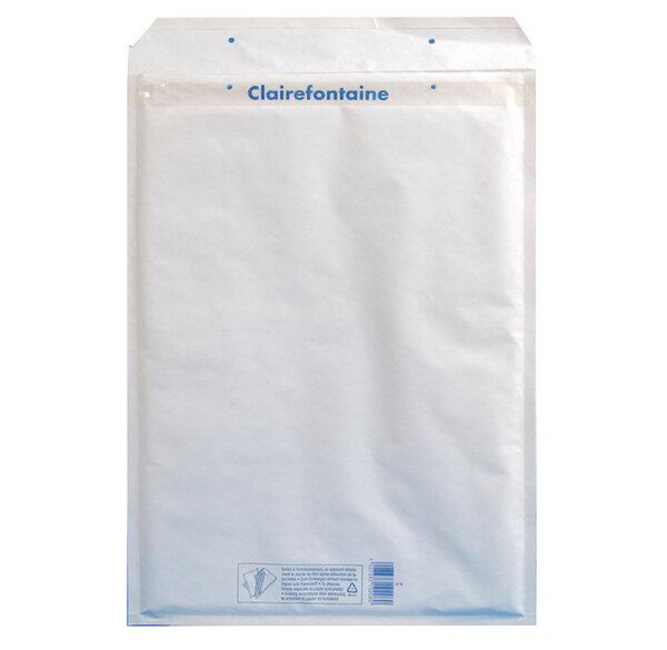 Pochette à bulles 295x445 Kraft blanc 90g paquet de 10 CLAIREFONTAINE