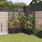 Jardinières vidaXL avec système d'irrigation en eau 5 Pièces Noir