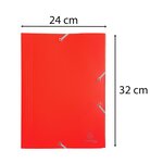 Chemise À Élastique 3 Rabats Polypropylène 4/10e Opaque Eco - A4 - Rouge - X 30 - Exacompta