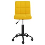 Chaise fauteuil siège pivotante de bureau informatique étude Jaune moutarde velours jaune 02_0024141