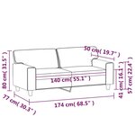 vidaXL Canapé à 2 places Cappuccino 140 cm Similicuir