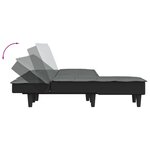vidaXL Canapé-lit en forme de L gris foncé 255x140x70 cm tissu