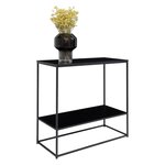 House Nordic Table console avec 2 étagères Avery Noir