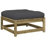 vidaXL Salon de jardin 9 Pièces avec coussins bois de pin imprégné