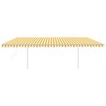 vidaXL Auvent automatique capteur de vent/LED 6x3 m Jaune et blanc