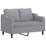 vidaXL Ensemble de canapés 3 Pièces avec coussins Gris clair Tissu