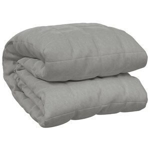 vidaXL Couverture lestée Gris 200x225 cm 13 kg Tissu
