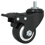 vidaXL Roues pivotantes 4 Pièces noir 35 mm fer