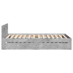 vidaXL Cadre de lit tête de lit gris béton 75x190 cm bois ingénierie