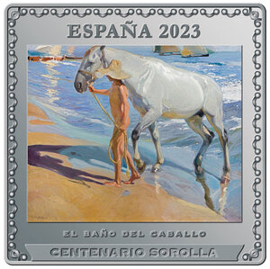 Monnaie en argent 10 euro g 31.1 (1 oz) millésime 2023 horse bath