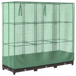 vidaXL Jardinière surélevée avec housse aspect rotin 120x40x123 cm