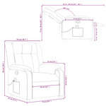 vidaXL Fauteuil de massage inclinable Noir Tissu