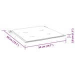 vidaXL Coussins de chaise de jardin lot de 2 rouge 50x50x4 cm