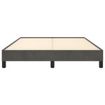 vidaXL Cadre de lit sans matelas gris foncé 140x190 cm velours