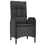 vidaXL Ensemble de Salle à Manger de Jardin 5 Pièces Noir Poly Rattan