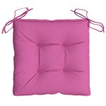 vidaXL Coussins de chaise lot de 2 rose 40x40x7 cm tissu