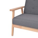 vidaXL Ensemble de canapés 2 Pièces Tissu Gris foncé