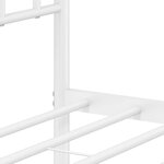 vidaXL Cadre de lit métal avec tête de lit/pied de lit blanc 200x200cm