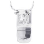 Serre-livres vidaXL 2 Pièces Argent 17x15x27 cm Aluminium Bull