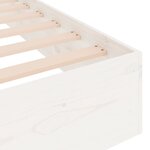 vidaXL Cadre de lit blanc bois massif 160x200 cm