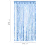 vidaXL Rideau en macramé Bleu 140x240 cm Coton