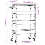 vidaXL Chariot de cuisine chêne marron 53x20x76 cm bois d'ingénierie
