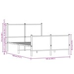 vidaXL Cadre de lit en métal sans matelas chêne fumé 120x190 cm