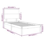 vidaXL Cadre de lit Blanc Bois de pin massif 100x200 cm