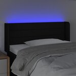 vidaXL Tête de lit à LED Noir 83x16x78/88 cm Tissu