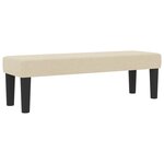 vidaXL Lit à Ressorts avec Matelas & Banc Crème 140x200 cm Tissu