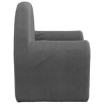 vidaXL Canapé-lit pour enfants anthracite peluche douce