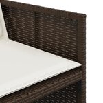 vidaXL Chaises de jardin avec coussins lot de 4 marron résine tressée