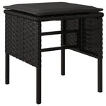 vidaXL Ensemble à manger de jardin coussins 6Pièces noir résine tressée