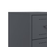 vidaXL Tables de chevet 2 Pièces anthracite 36x39x43 5 cm acier