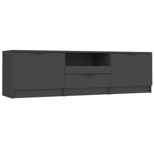 vidaXL Meuble TV Noir 140x35x40 cm Bois d'ingénierie