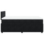 vidaXL Sommier à lattes de lit avec matelas noir 120x190 cm velours