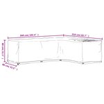 vidaXL Housse de salon de jardin en forme de L 16 œillets 260x210x80cm
