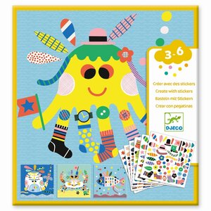 Djeco DJ08931 - Créer des animaux marins avec des stickers