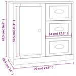 vidaXL Buffets 2 Pièces blanc brillant bois d'ingénierie