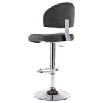 vidaXL Tabourets de bar lot de 2 gris similicuir