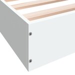 vidaXL Cadre de lit blanc 90x190 cm bois d'ingénierie