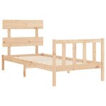 vidaXL Cadre de lit avec tête de lit 90x200 cm bois massif