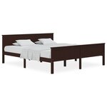 vidaXL Cadre de lit Marron foncé Bois de pin massif 180x200 cm