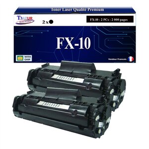 T3AZUR -2x Toners compatibles avec Canon FX10 (0263B002) pour Canon MF4370DN MF4380DN MF4660PL MF4690PL PCD440 PCD450
