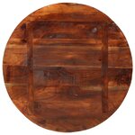 vidaXL Dessus de table Ø 80x1 5 cm rond bois massif de récupération