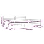 vidaXL Cadre de lit Blanc Bois massif 200x200 cm