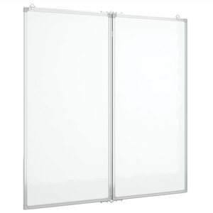 vidaXL Tableau blanc magnétique pliable 100x100x1 7 cm aluminium