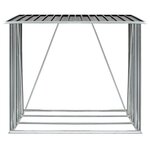 vidaXL Abri de stockage à bois Acier galvanisé 163x83x154cm Anthracite