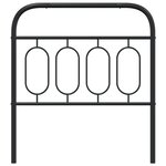 vidaXL Tête de lit métal noir 90 cm