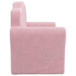 vidaXL Canapé pour enfants 2 places rose peluche douce
